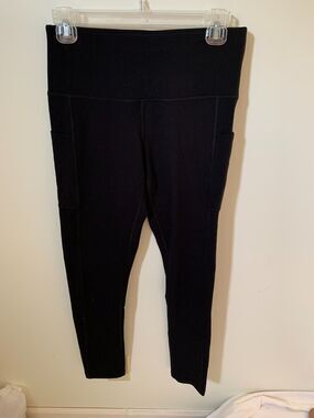 Fengbay Womens Size Medium Leggings Black Pants Pockets Athletic Soft